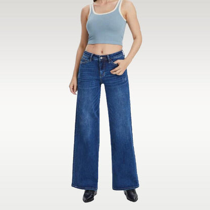 Stretchy Wide-Legged Jeans