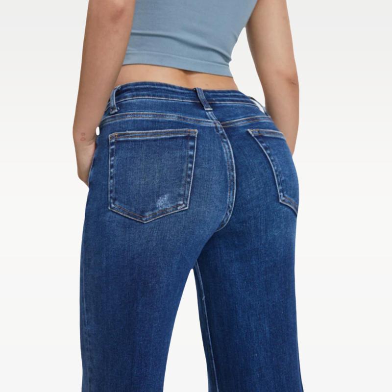 Stretchy Wide-Legged Jeans