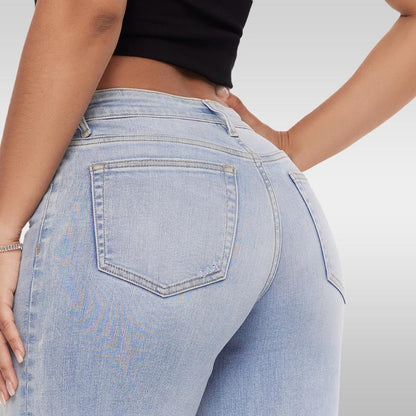 Stretchy Wide-Legged Jeans